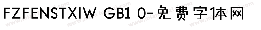 FZFENSTXIW GB1 0字体转换
